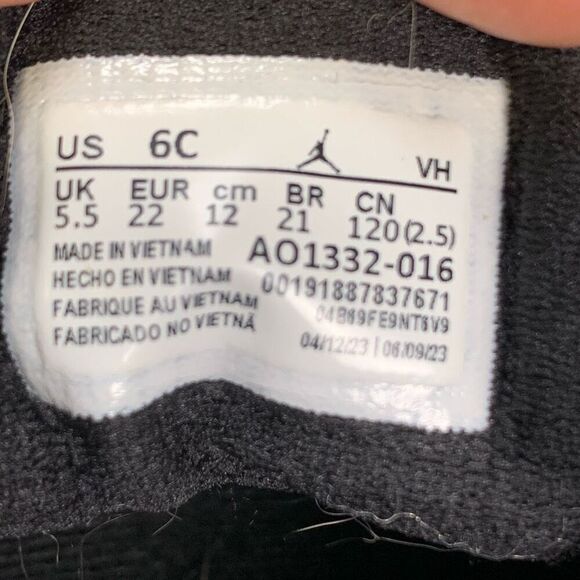 Jordan fadeaway toddler 6c shoes black red athletic sneakers - Picture 7 of 10